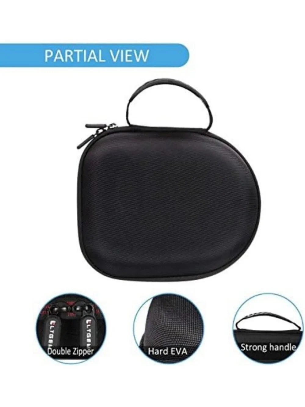 Universal Headphone Case for ATH-M20x, Raycon, JBL, Sony, Anker - Black Storage